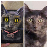 Custom 4x6 Framed Needle Felted 3d Pet Portrait