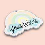 Boho Rainbow Acrylic Blank with SVG Cut file