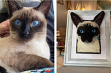 Custom 4x6 Framed Needle Felted 3d Pet Portrait